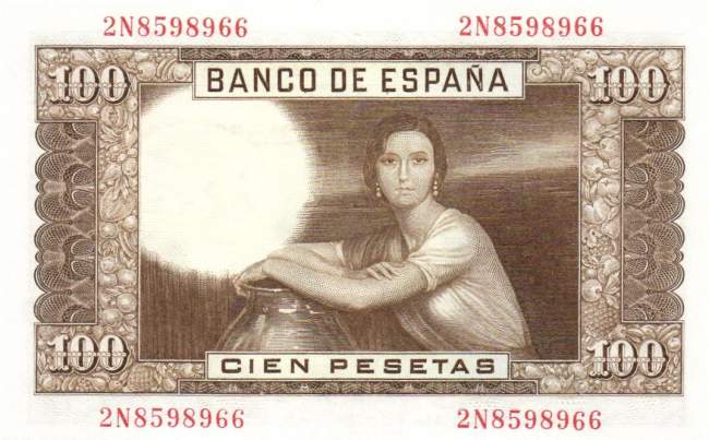 100 Pesetas 7.4.1953